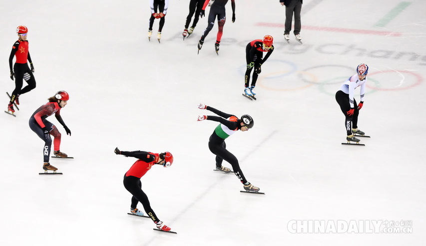 短道速滑男子5000米接力：中國隊獲銀牌