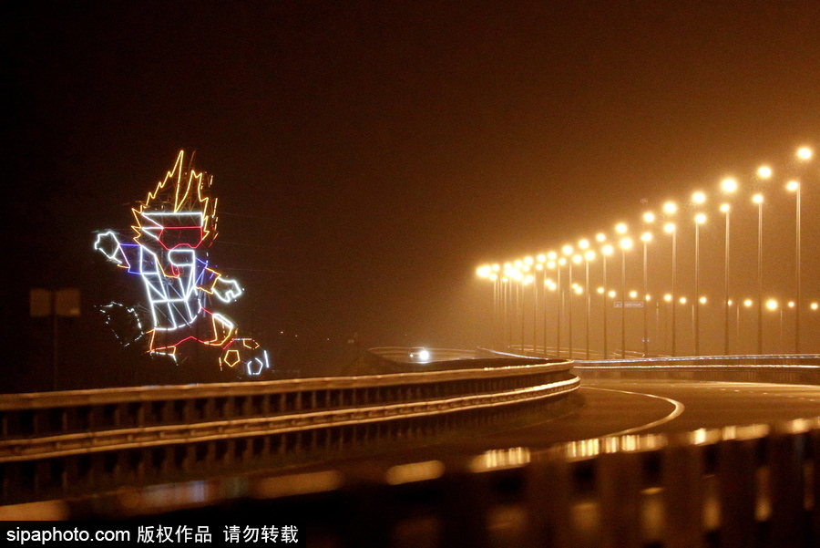 要不要這么萌！俄羅斯路邊一電力塔變身世界杯吉祥物