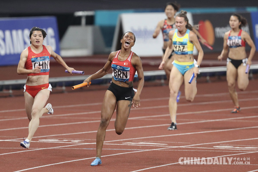 亞運會女子4X100米接力：巴林隊奪冠中國隊亞軍